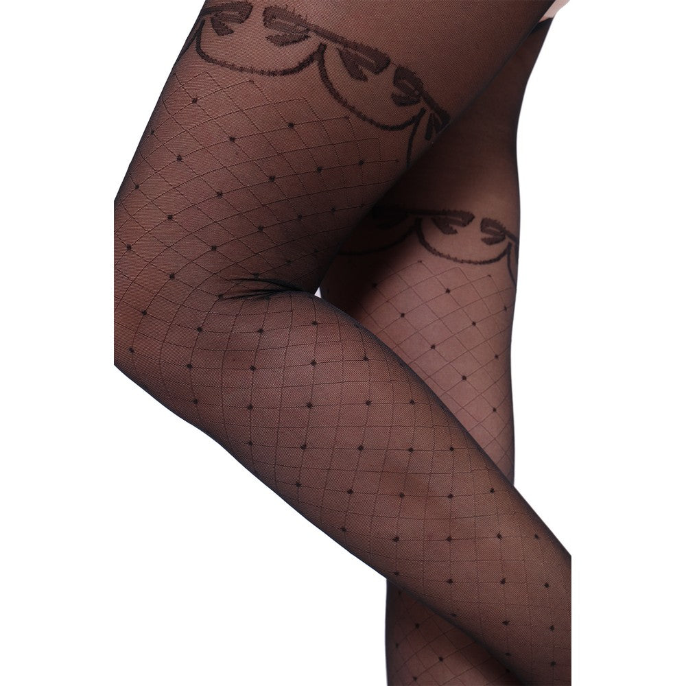 Ouvert Strumpfhose Intimo Afina 40 DEN mit Netz Muster Nero