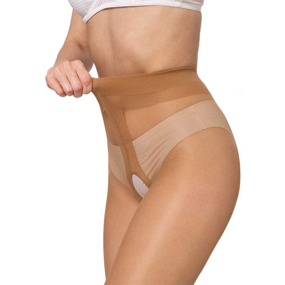 p03 Bananalu Intimo 20 Den Ouvert Strumpfhose mit offenem Schritt